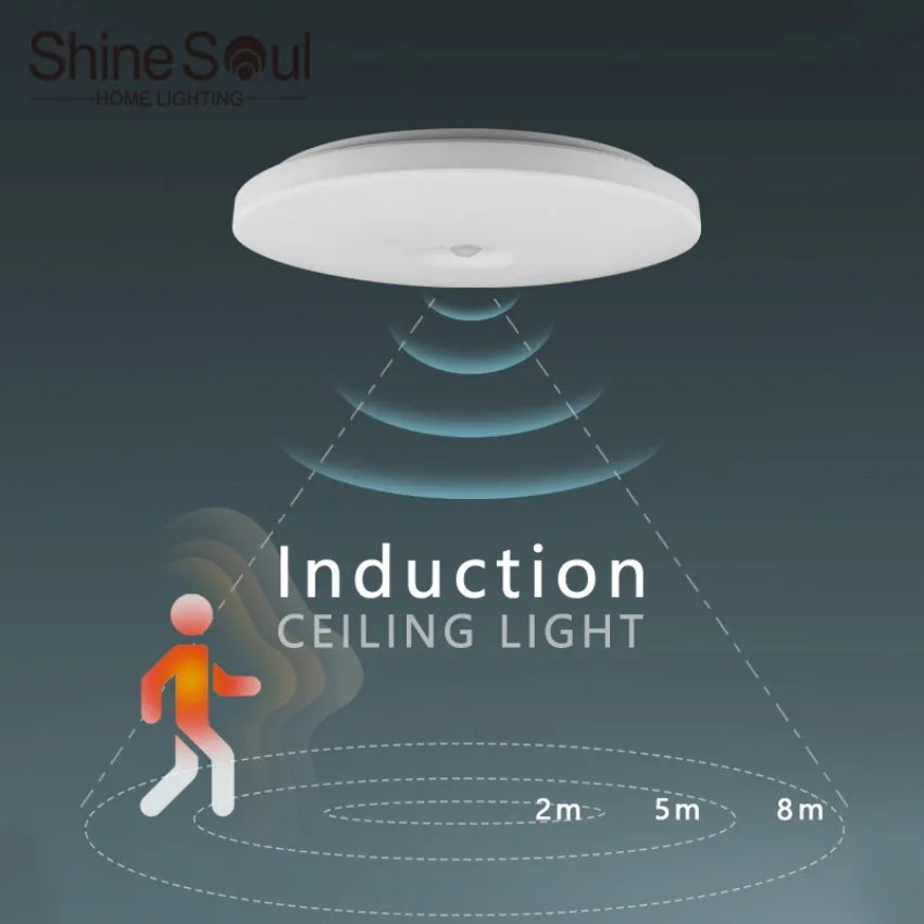 18W Motion-Sensor LED Ceiling Light, Cool White
