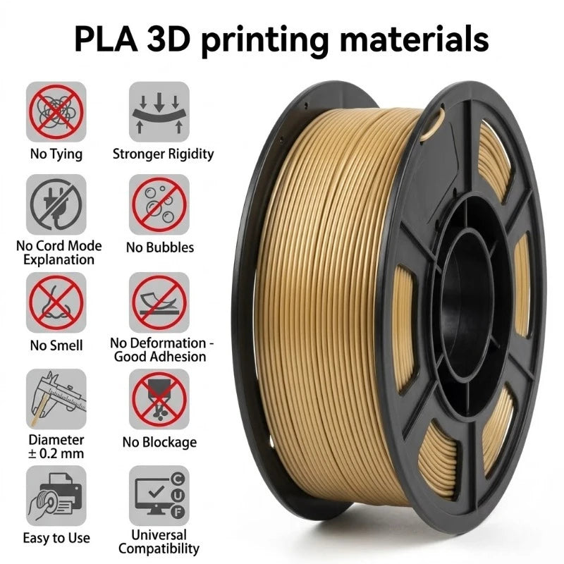 PLA 3D Printer Filament 1.75 mm, Wood Colour, 250 g