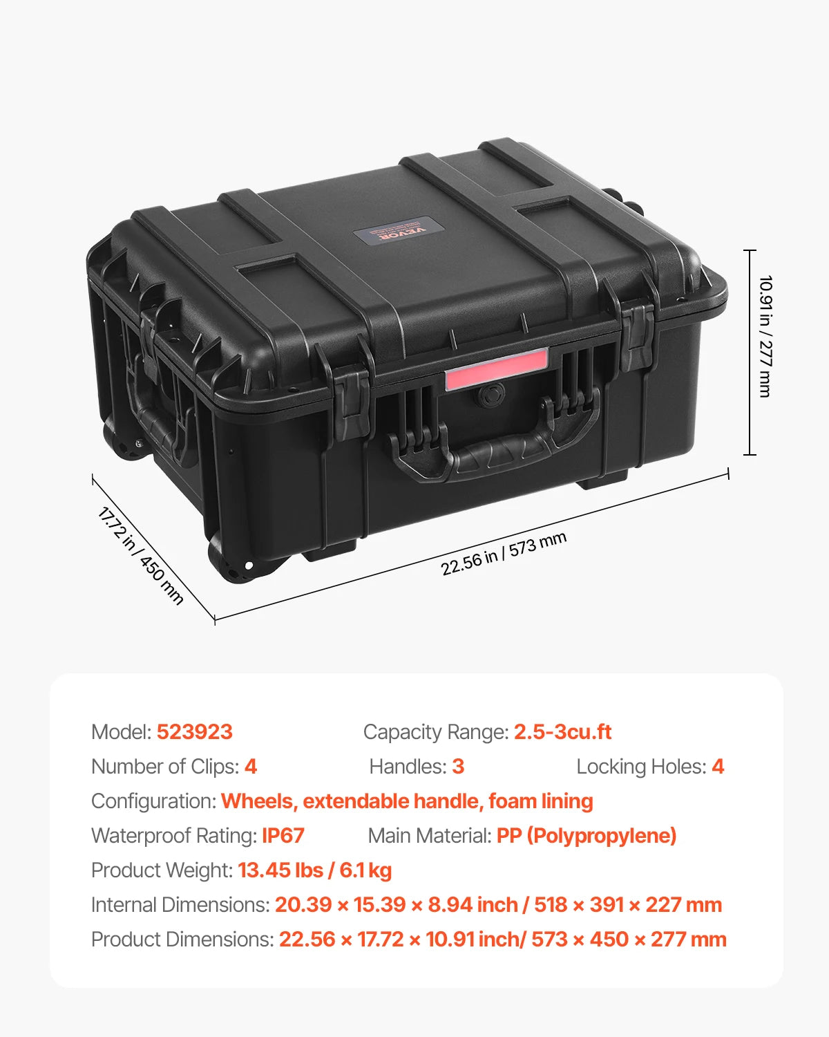 IP67 Waterproof Hard Case with Custom Foam & Secure Lock Design