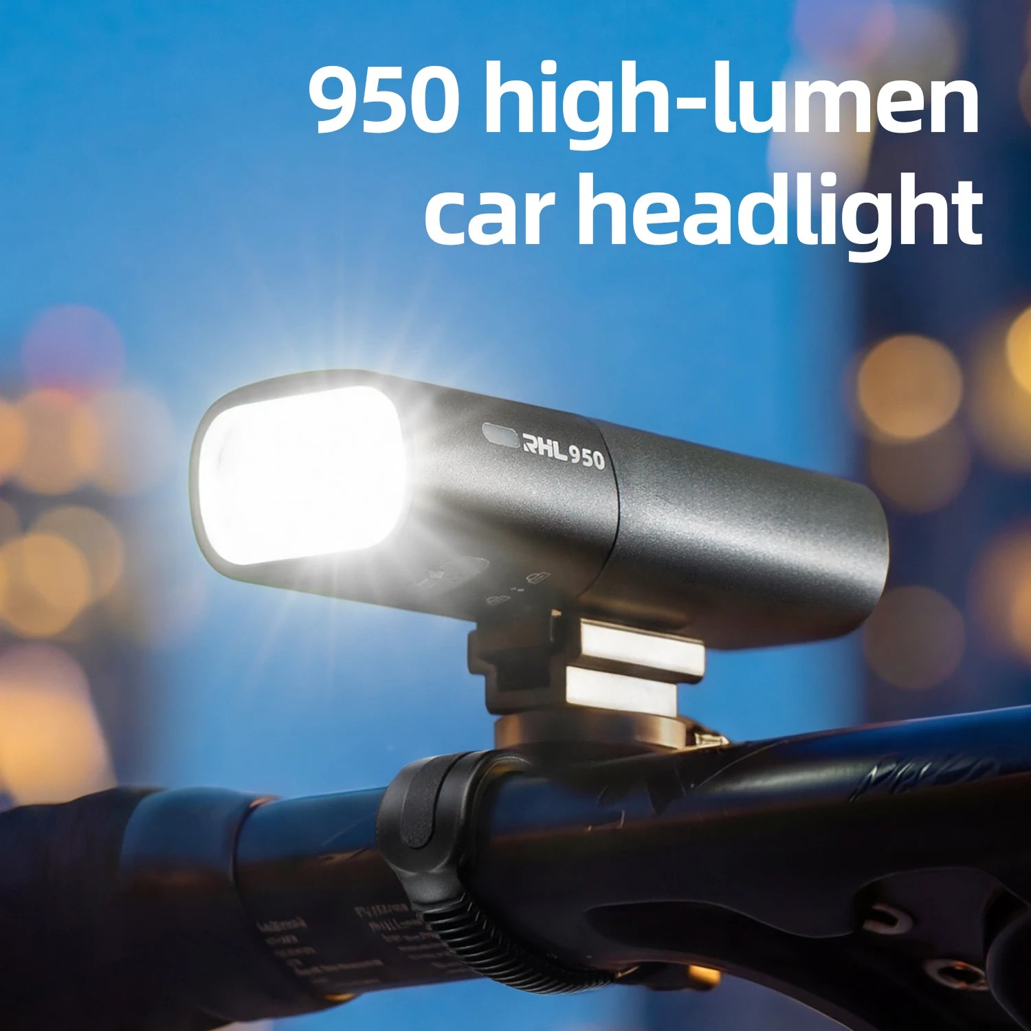 950LM USB Rechargeable Bike Headlight with IPX6 Waterproof