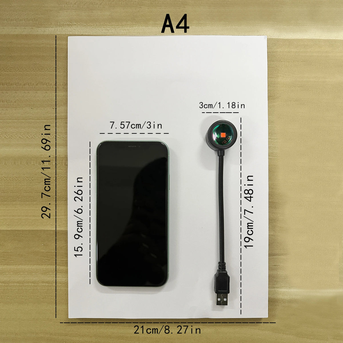 Candeeiro de projeção do pôr do sol R13 com USB