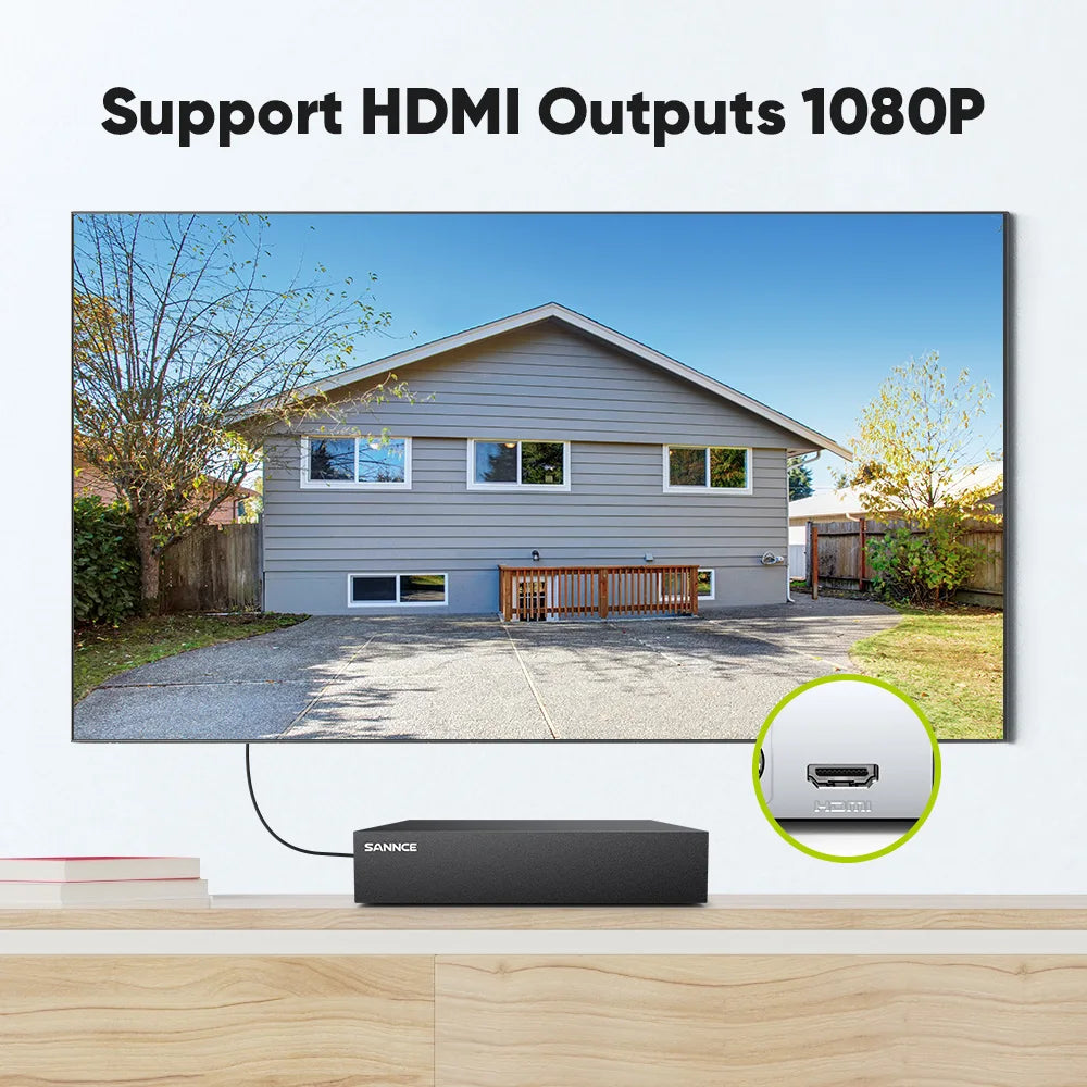 8 Channel 1080P DVR Security Camera System with 4 Cameras