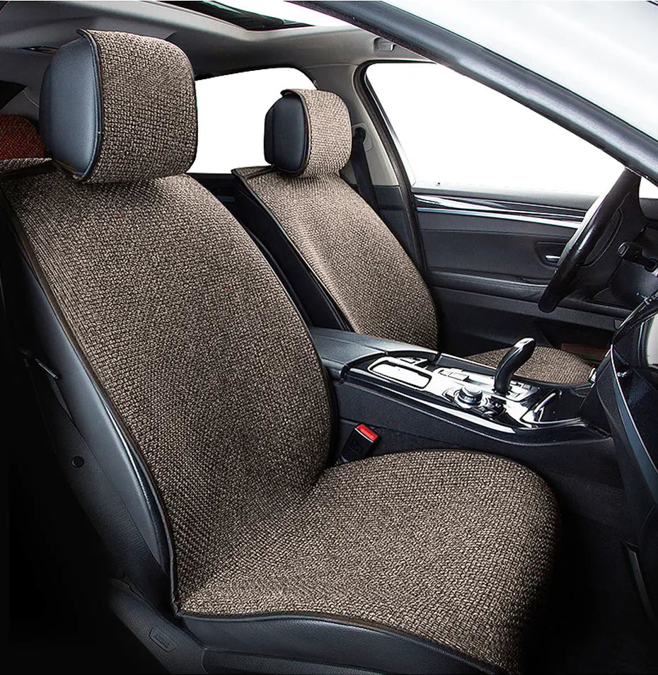 SEAMETAL Breathable Car Seat Cover Sweatproof Linen Automotive Seat Cushion Wear-Resistant Seat Protector for Suv Sedan Truck