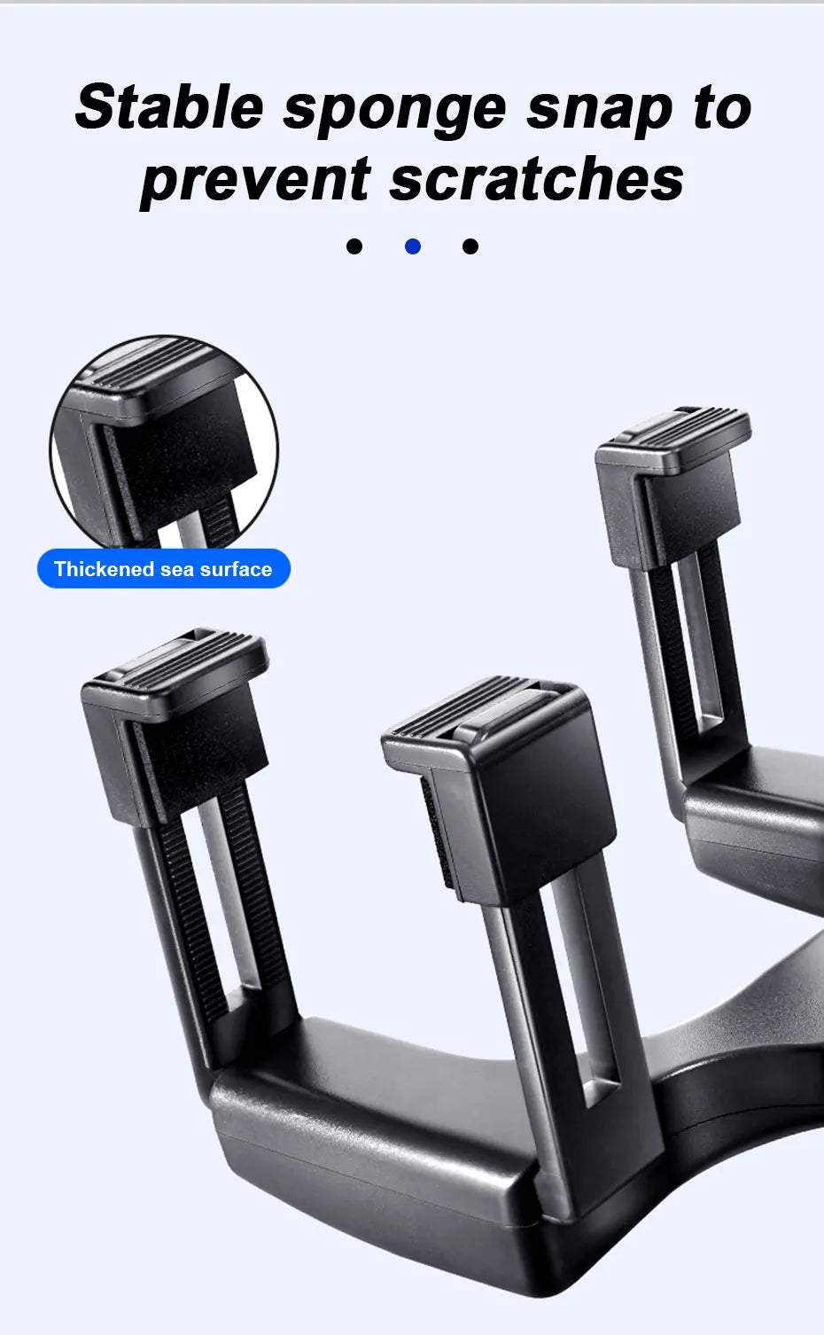 SEAMETAL Car Rearview Mirror Phone Holder Stable Anti Shake Rear View Phone Mount 360-Degree Rotation Car Navigation Support