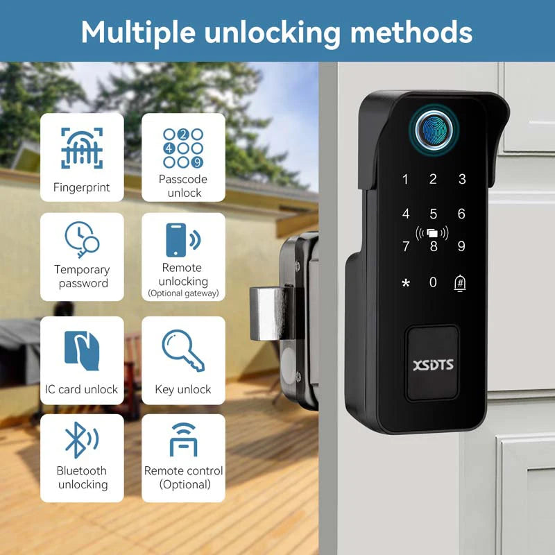 Bluetooth Smart Rim Lock with Access Options