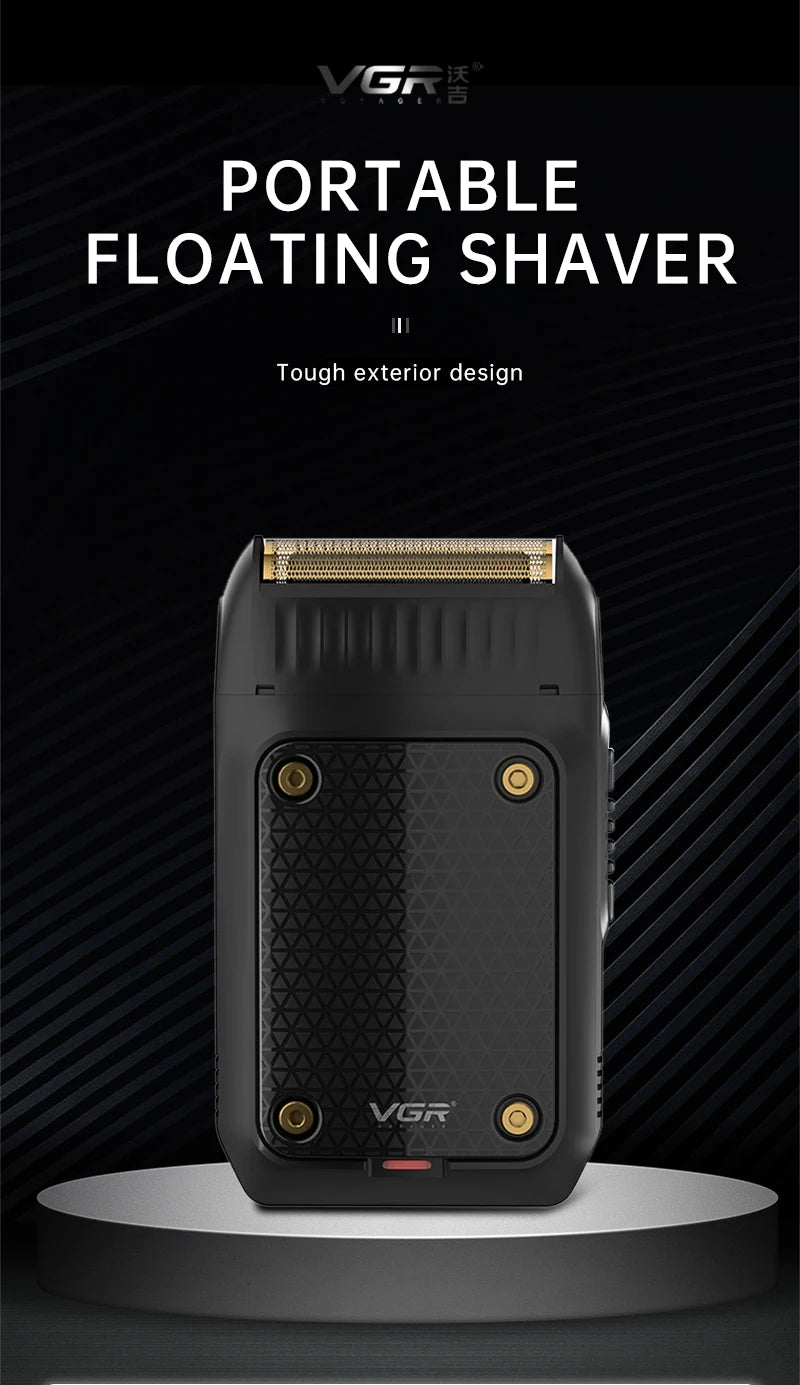 VGR 353 Beard Shaver Professional Hair Trimmer Electric Face Shaving Machine Men's USB Charging Safety Face Shaver for Men