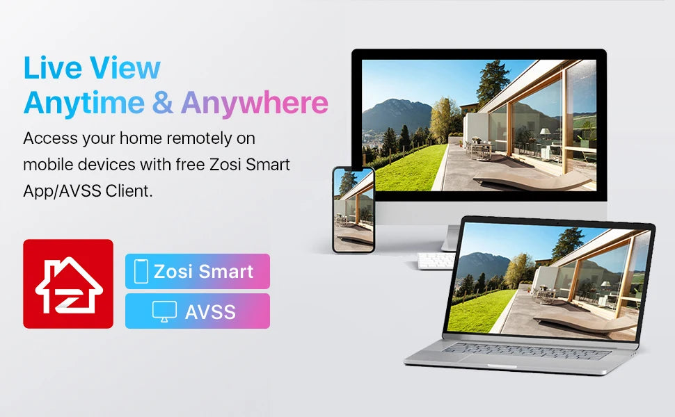 ZOSI 8MP PoE Outdoor Security Camera with Two-Way Audio