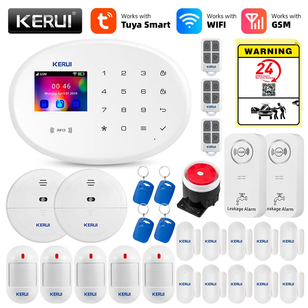 W181/W202 Tuya WiFi a 2G GSM Alarm System