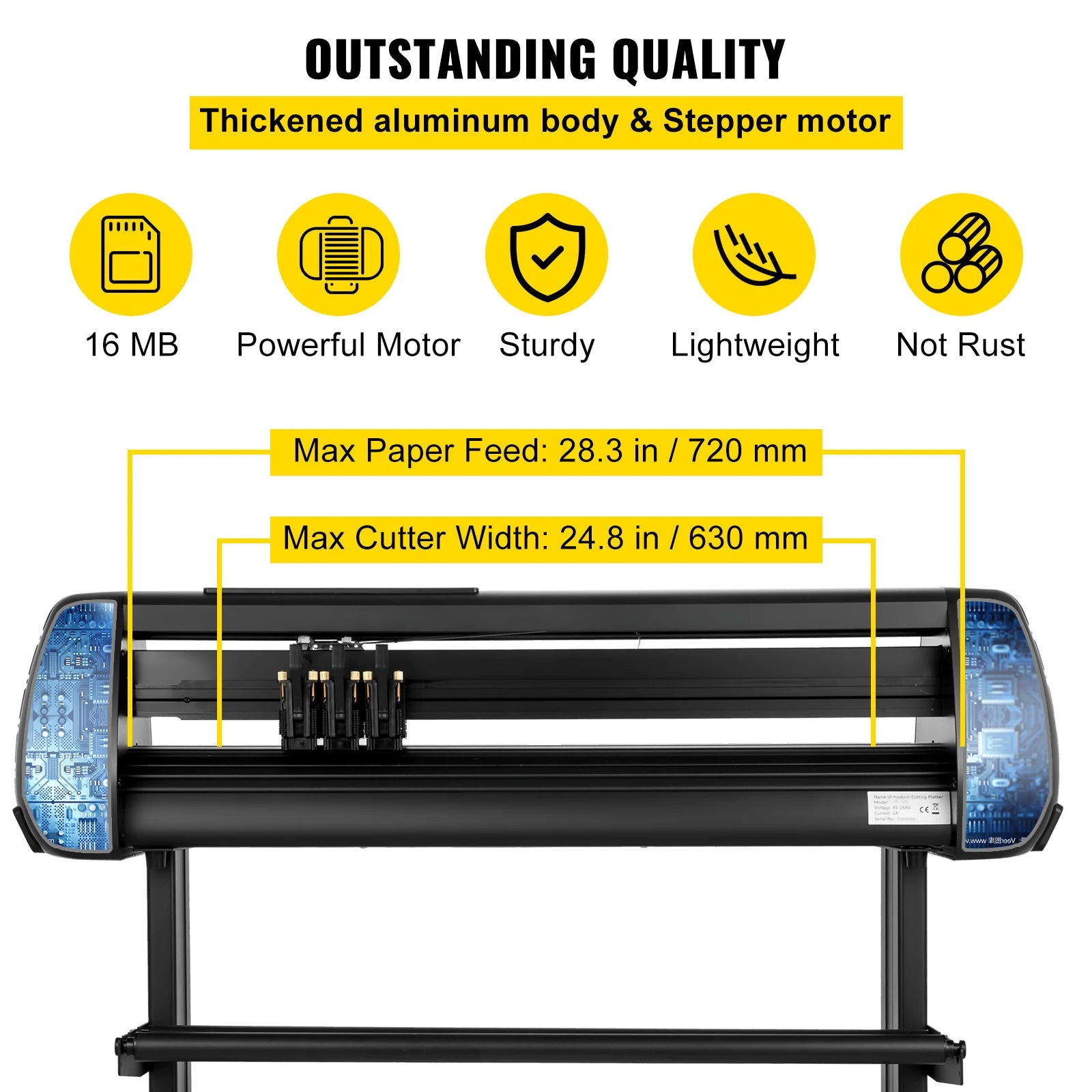 28-Inch Vinyl Cutter Plotter with Adjustable Speed & Force Kit