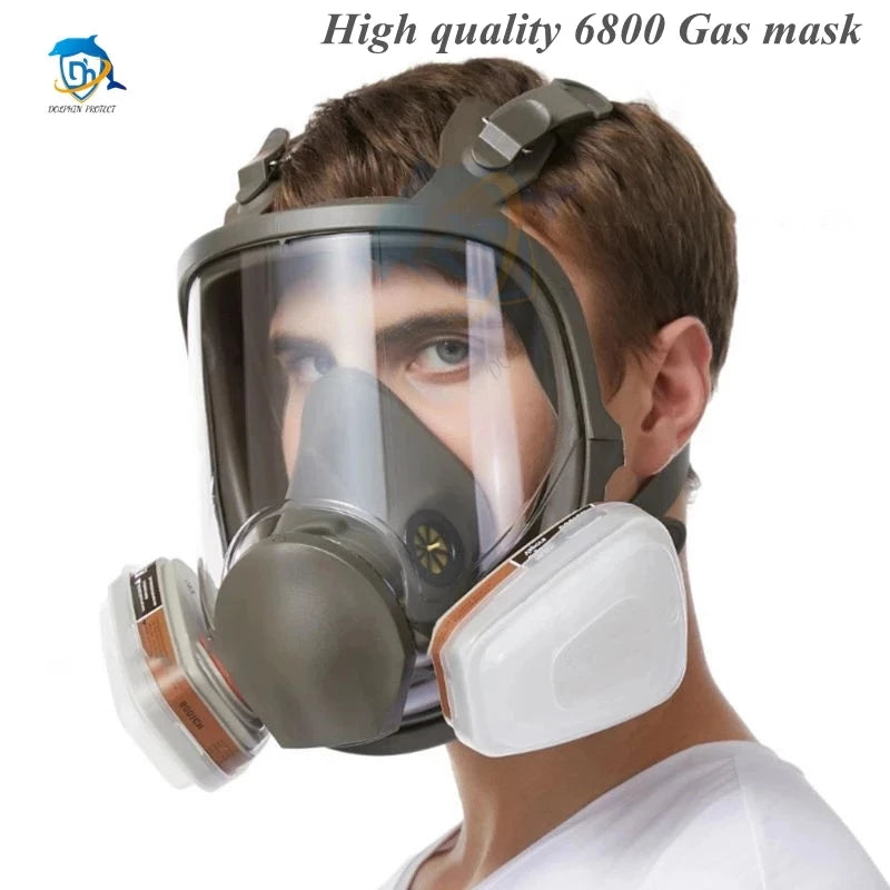 Maschera antigas a pieno facciale 6800 con protezione antiappannamento e sicurezza