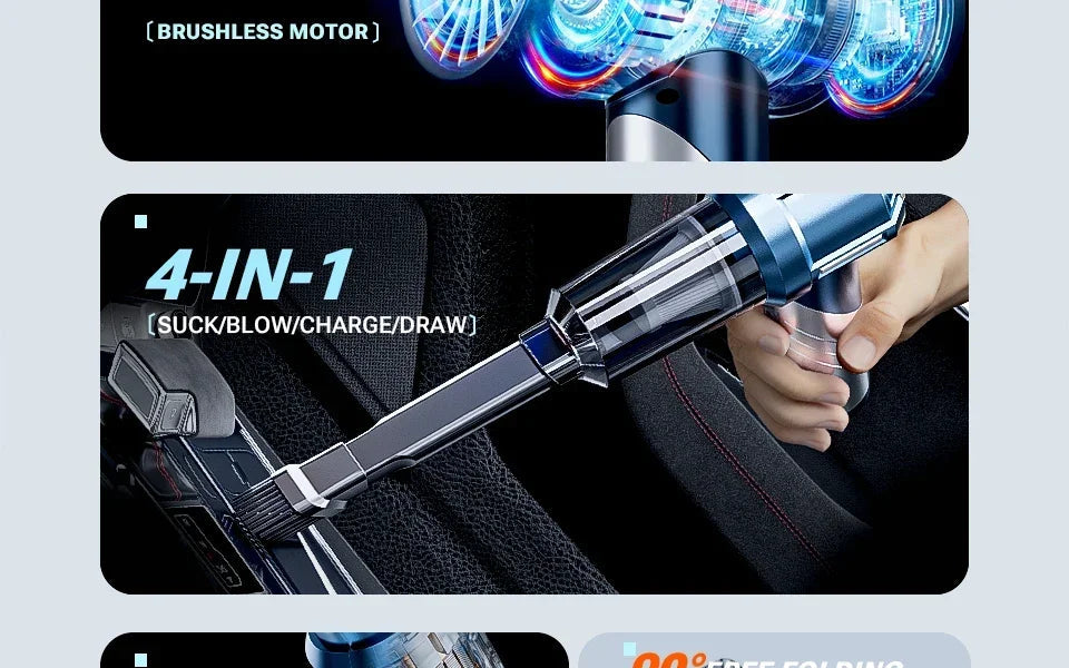 SZUK Car Vacuum Cleaner Wireless Cleaner Handheld Mini Vacuum Cleaner Cordless Strong Suction Cleaning Machine Robot Vacuum