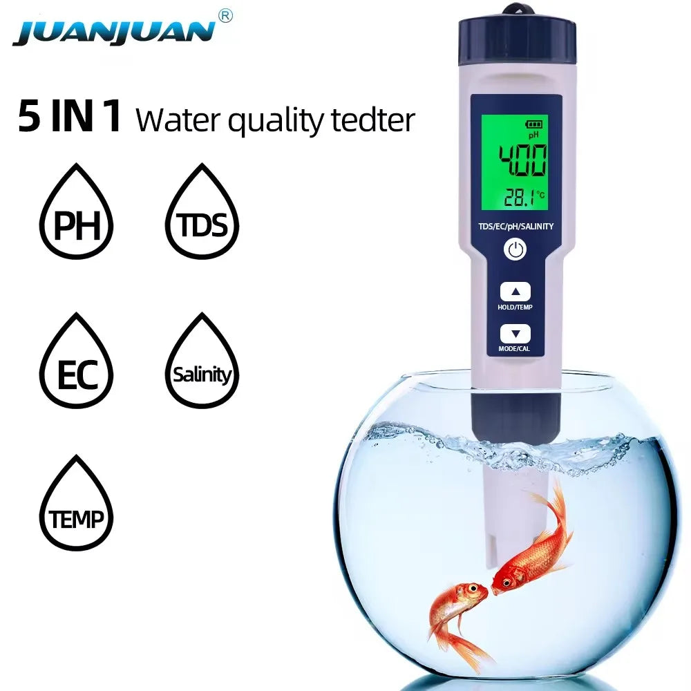 Fünf-in-Eins-Wasserteststift