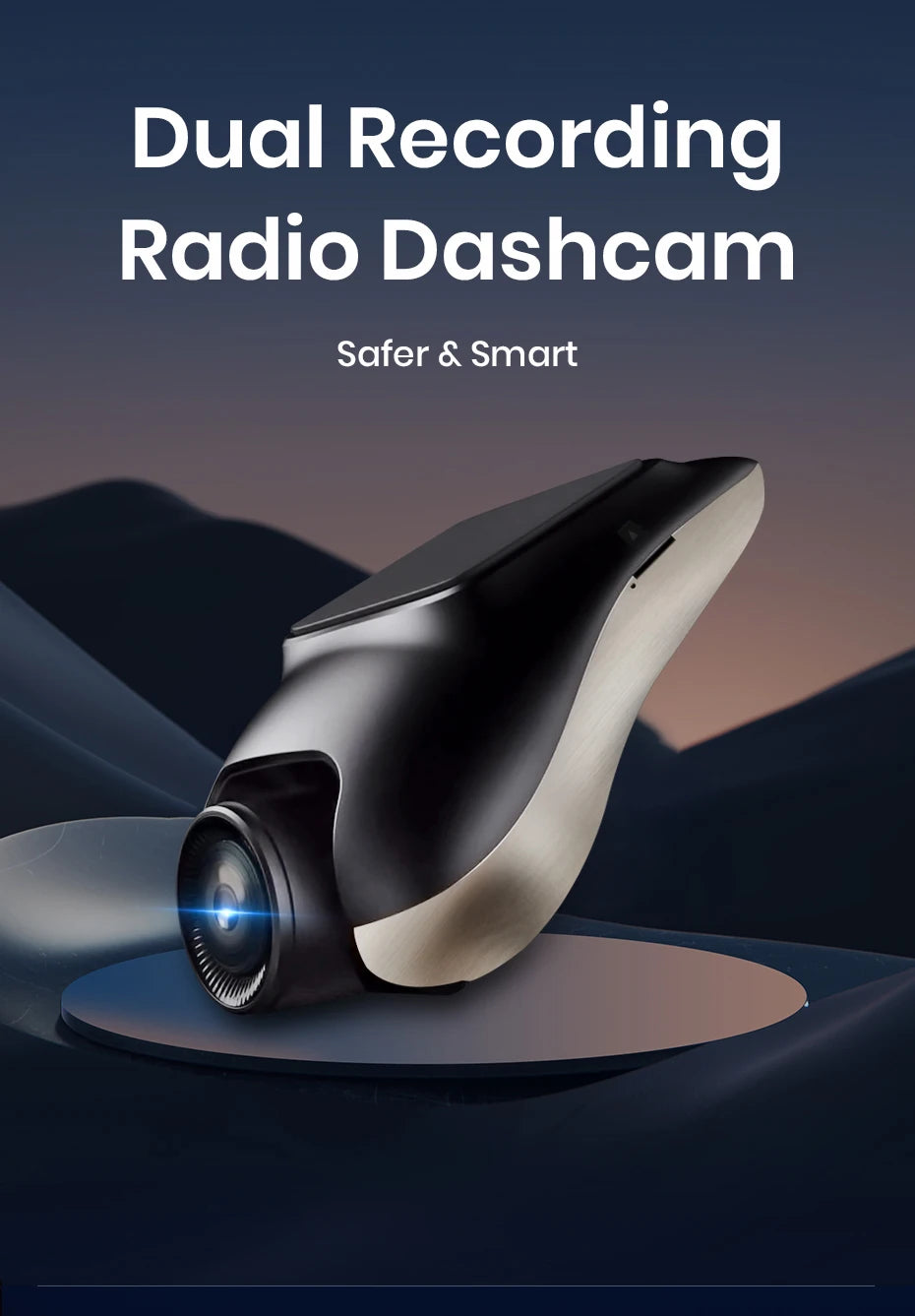 1080P Hidden Dash Cam with Rear Camera
