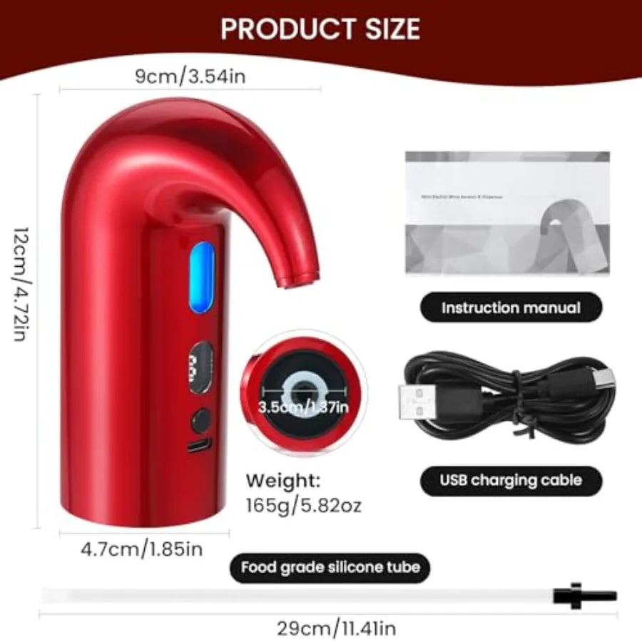 3-in-1 Electric Wine Aerator, Decanter and Dispenser Set