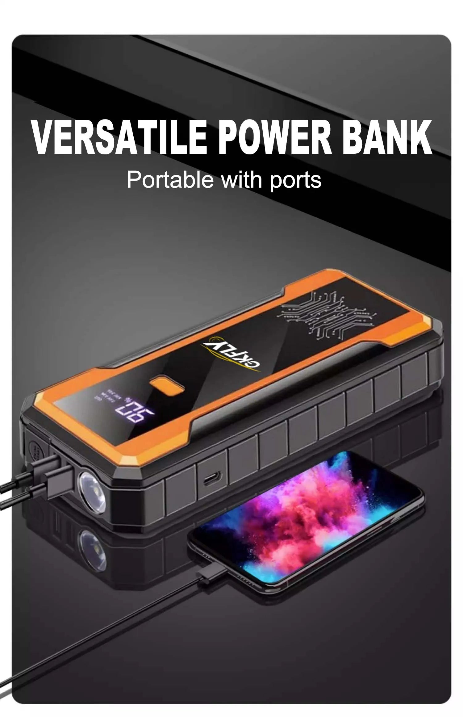 GKFLY 4000A Car Jump Starter Portable Power Bank