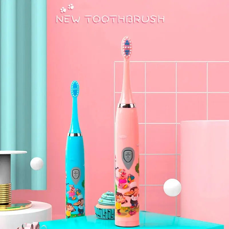 Kids Sonic Electric Toothbrush with Soft Bristles and USB Charging