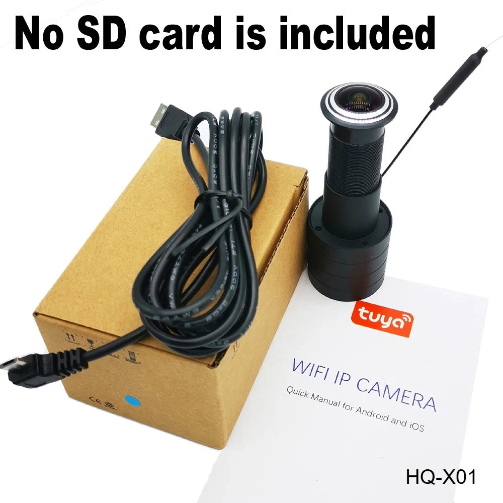 1080P WiFi Peephole Video Door Viewer with Motion Detection and Two-Way Audio