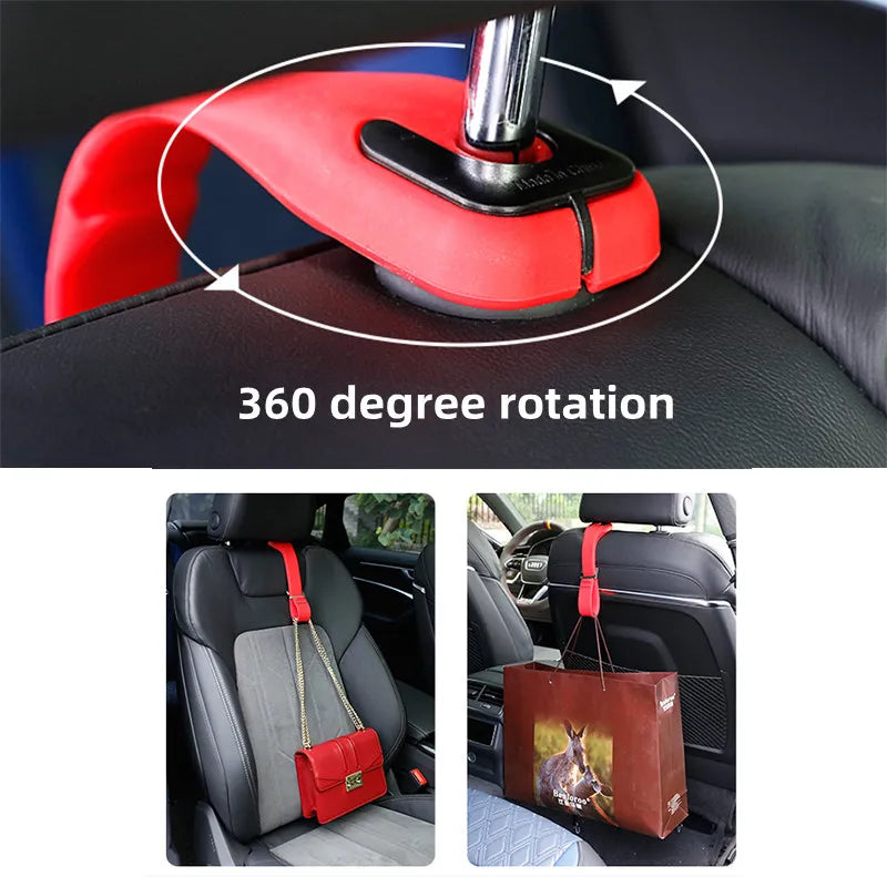 Silicone Car Headrest Hook for Handbags and Bags