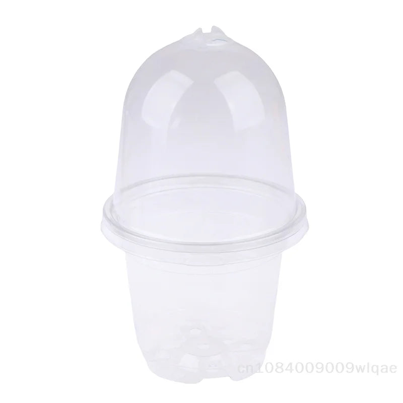 5-Piece Clear Propagation Pot Set with Vented Humidity Lids