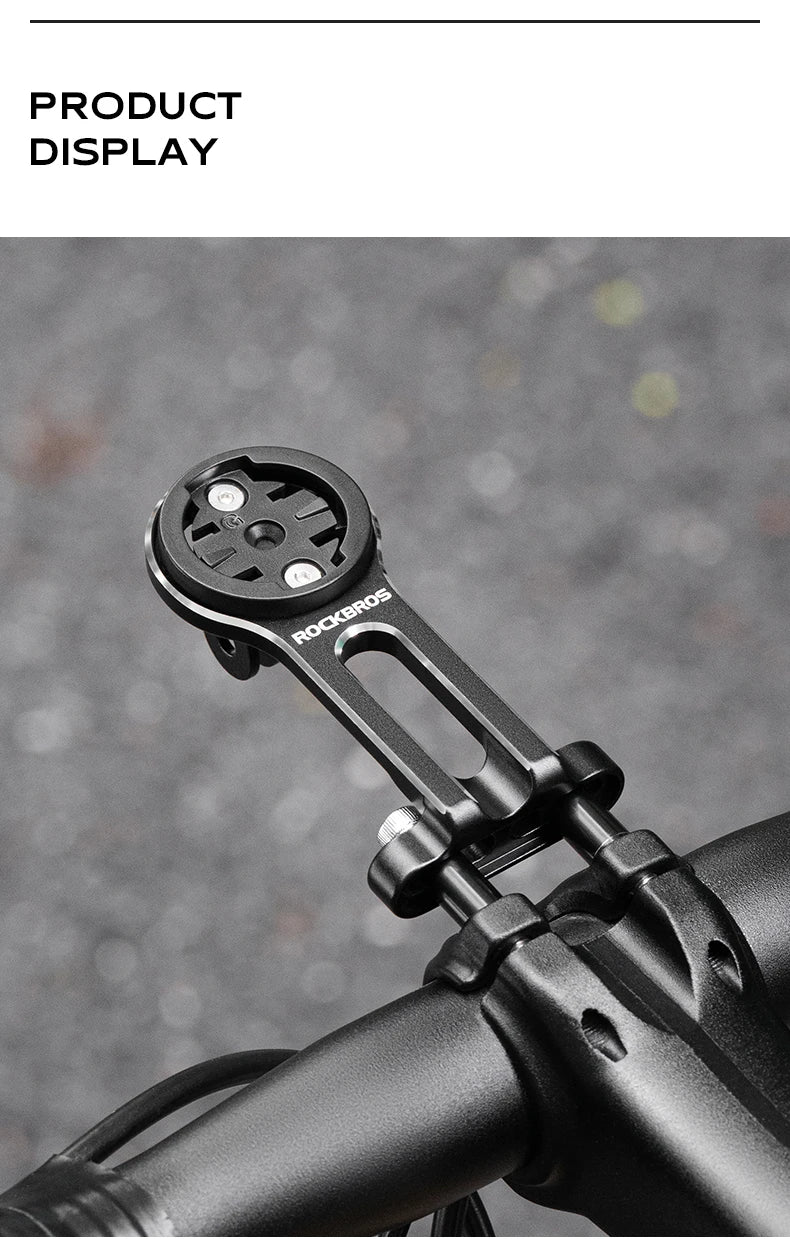 Prolunga per Supporto Computer da Bici con Porta Luce Anteriore Staffa in Lega