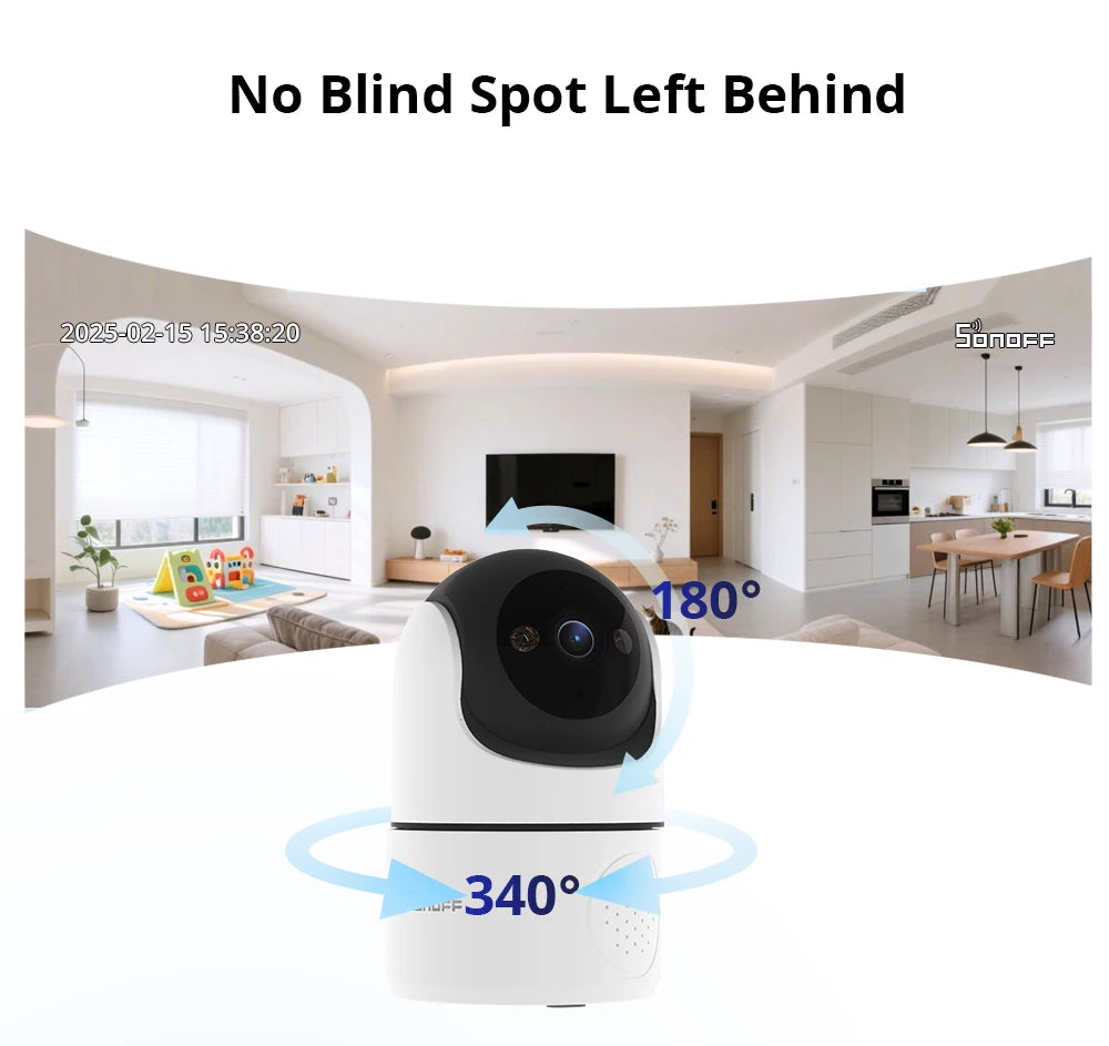 Pan-Tilt Indoor Smart Security Camera 1080P with Night Vision and Motion Detection