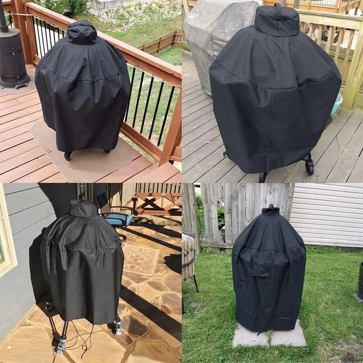 Round Barbecue Grill Cover for Outdoor Grills, Two Options