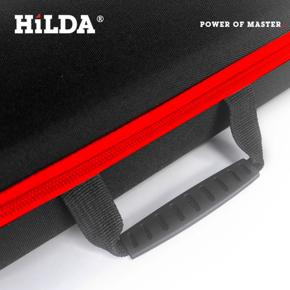 HILDA Large Capacity Tools Bag 3-size Available With Red Edges Tools Waterproof Tool Bags Electrician Hardware Tools Bag