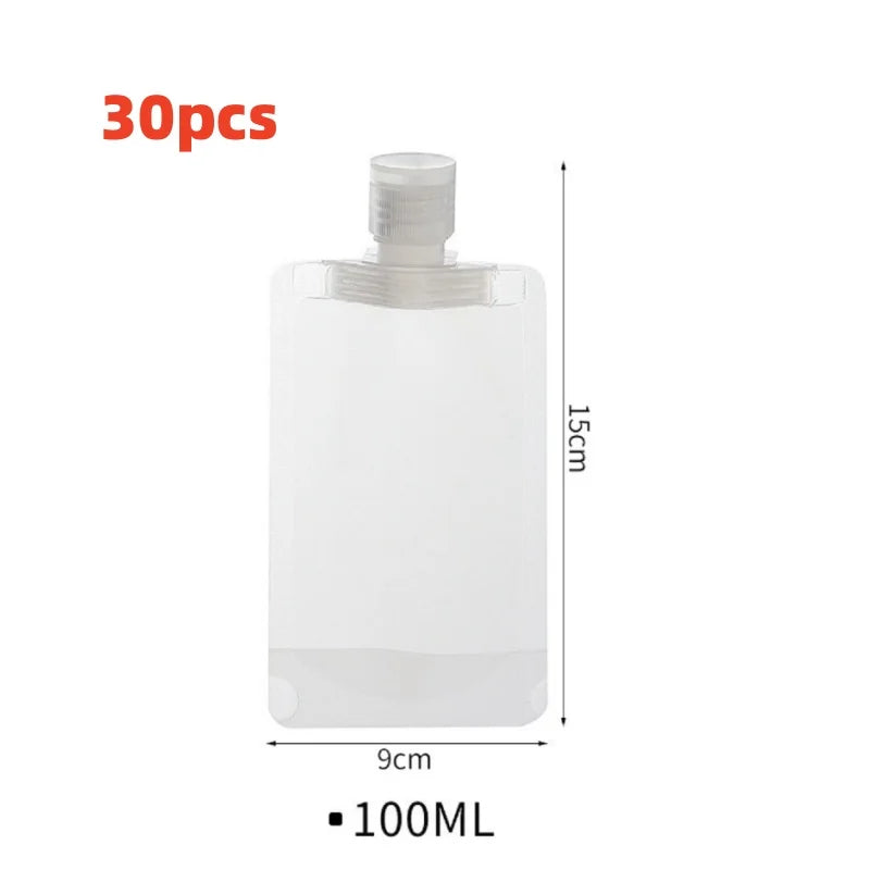 10Pcs 30/50/100ML Thickened Travel Subpackage Cosmetic Lotion Shower Gel Shampoo Portable Facial Cleanser