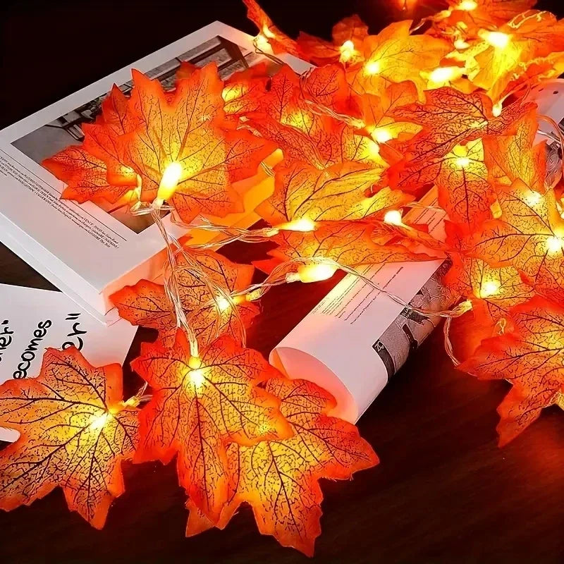 Vaahteranlehtien LED-valosarja - USB- tai paristokäyttöinen