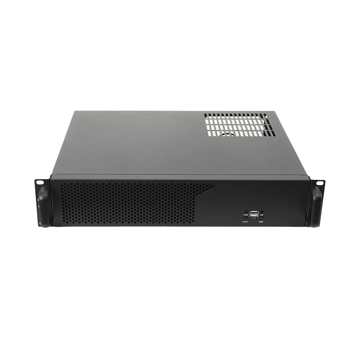 2U chassis aluminium panel ultra kort industrielt kontrolserver chassis datalagring bundkort serverkasse