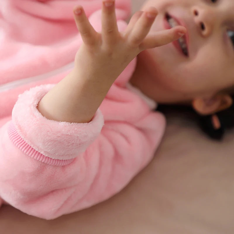 Cartoon Flannel Sleepsack Pajamas for Kids