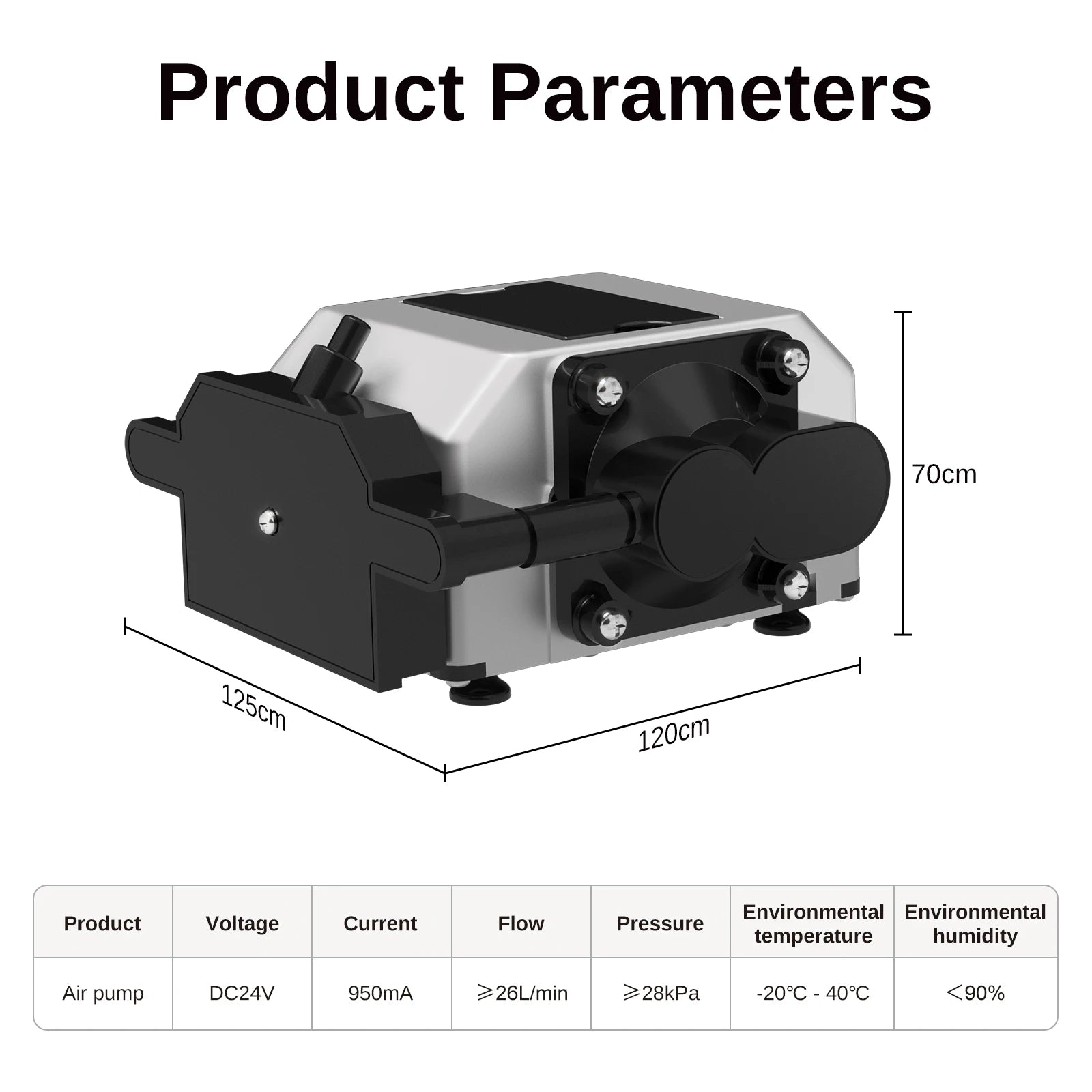 LASER TREE Air Assist Compressor DC 24V Laser Air Assist Pump for Laser Cutter and Engraver Adjustable 10-30 L/Min
