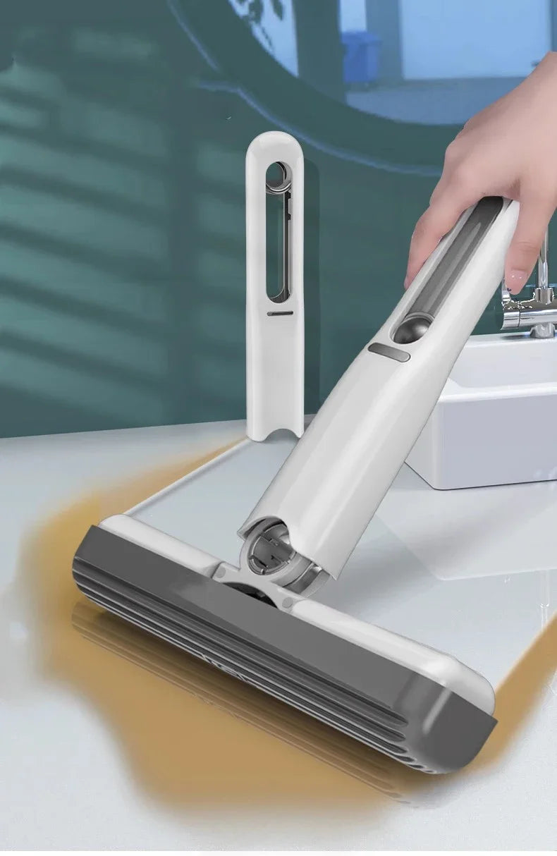 Powerful Squeeze Mini Mop Folding Home Cleaning Mops With Sponge Self-squeezing Floor Washing Mops Desk Window Car Clean Tools