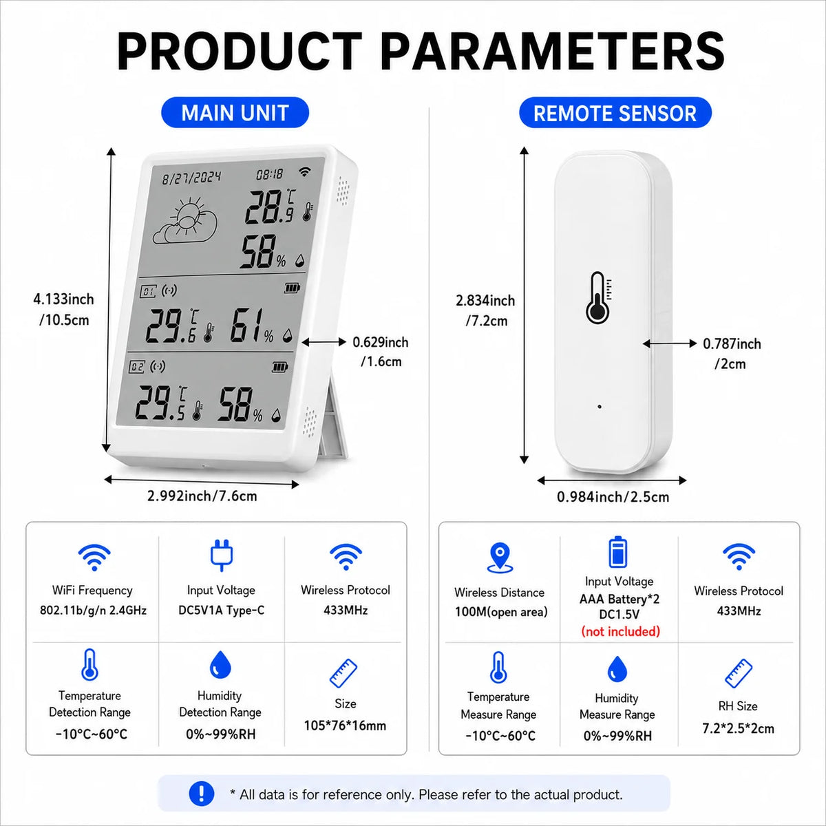 TH16 Wi-Fi Climate Station - Sensor Options