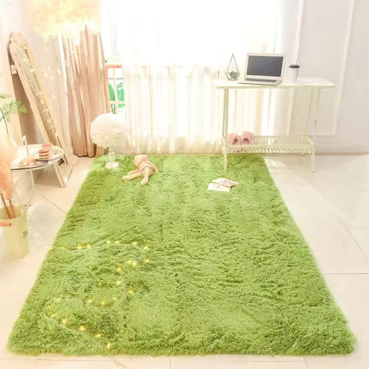 White Fluffy Hall Carpet Modern Living Room Bedroom Home Decor Large Mats Thickened Non-Slip Girl Children's Room Pink Furry Rug