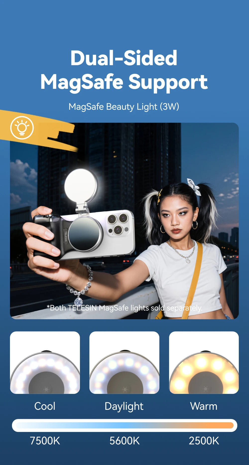 Magnetic Phone Camera Grip with Remote & Bluetooth Control