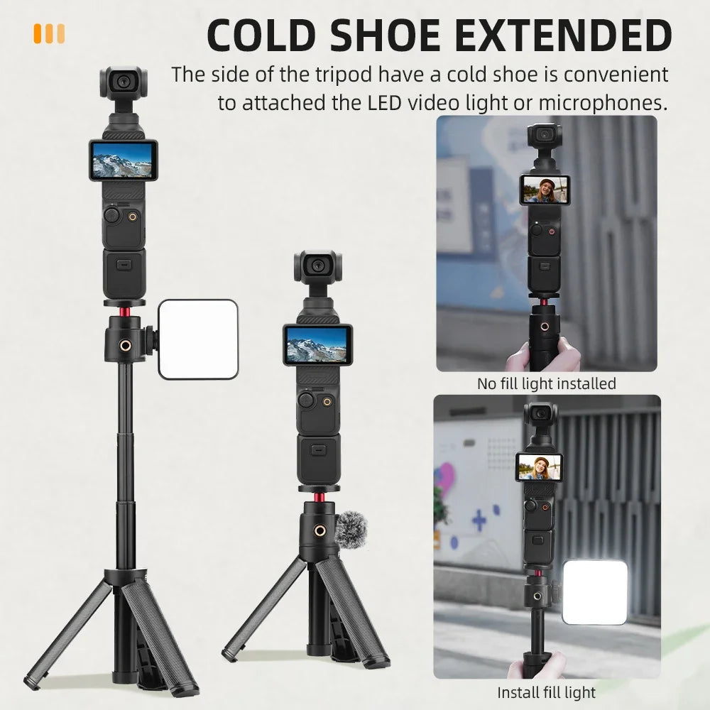 Compact Selfie Stick and Tripod for Compatible Cameras
