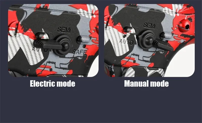 M416 Toy Gun 7.4V High-speed Burst Gel Ball With Orange Plug And Double Magazine For Outdoor Interactive Parent-child Games.