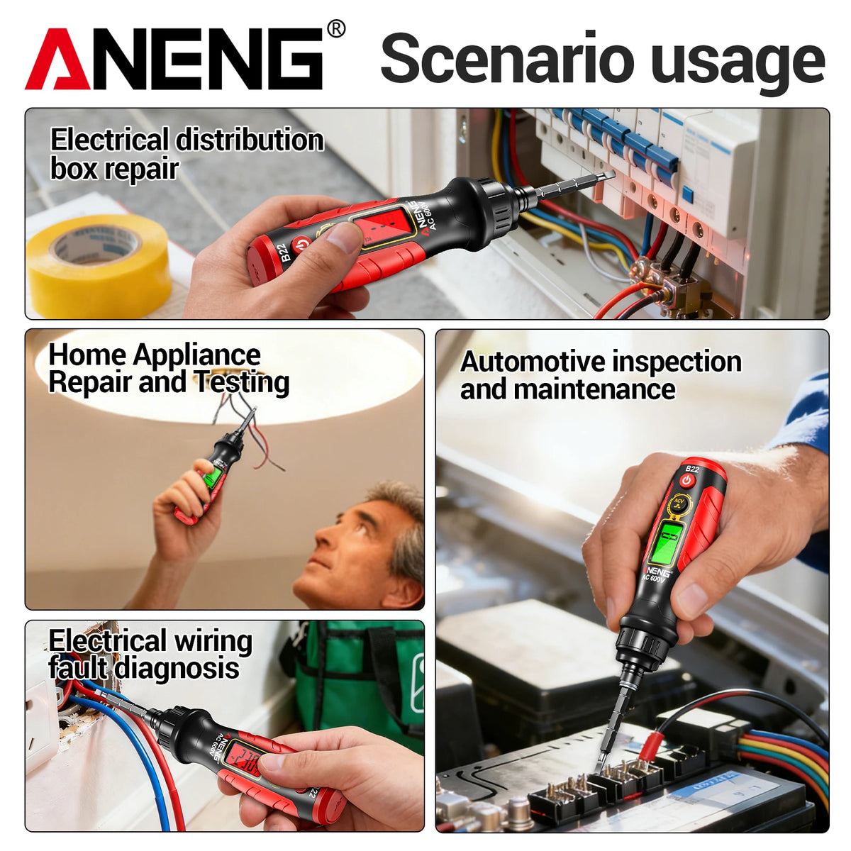 B22 Rechargeable Voltage Tester and Screwdriver