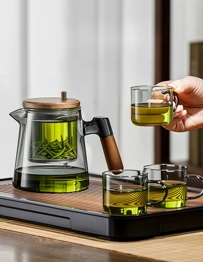 Tea Ceremony Culture Large Capacity Dividing Teacup Removable Glass Inner Tank Home Tea Water Separation Filter Teacup