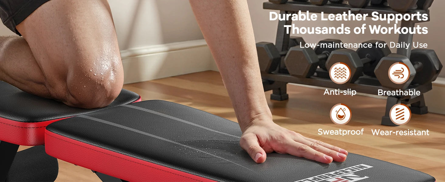 Adjustable Weight Bench with 8 Angles & 660LB Capacity for Home Gym