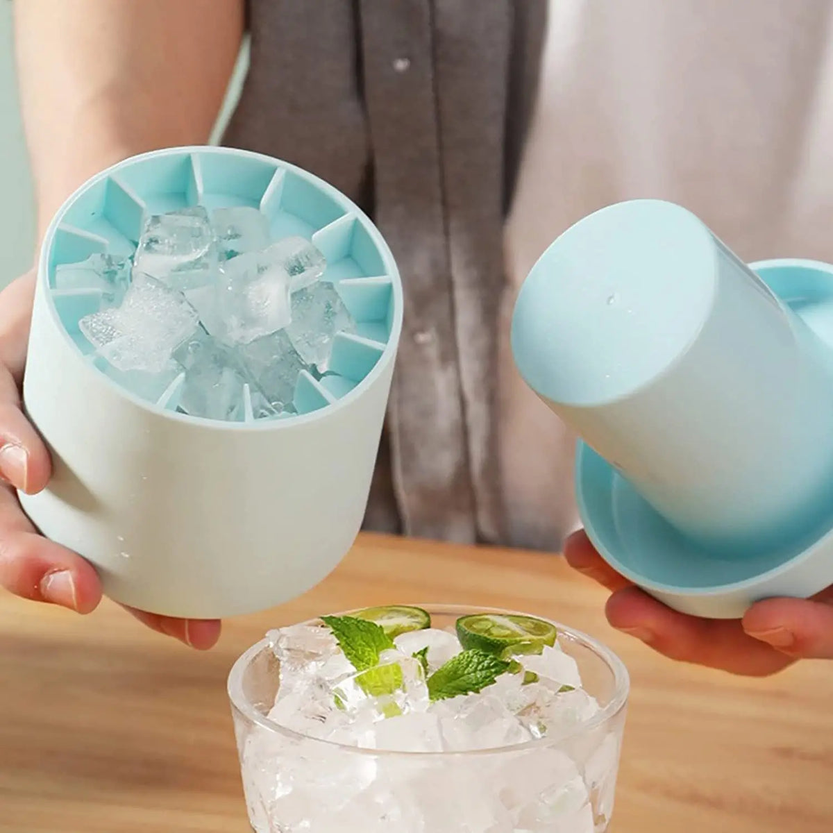 Silicone Ice Cube Cylinder Mould — Single or 3-Colour Set
