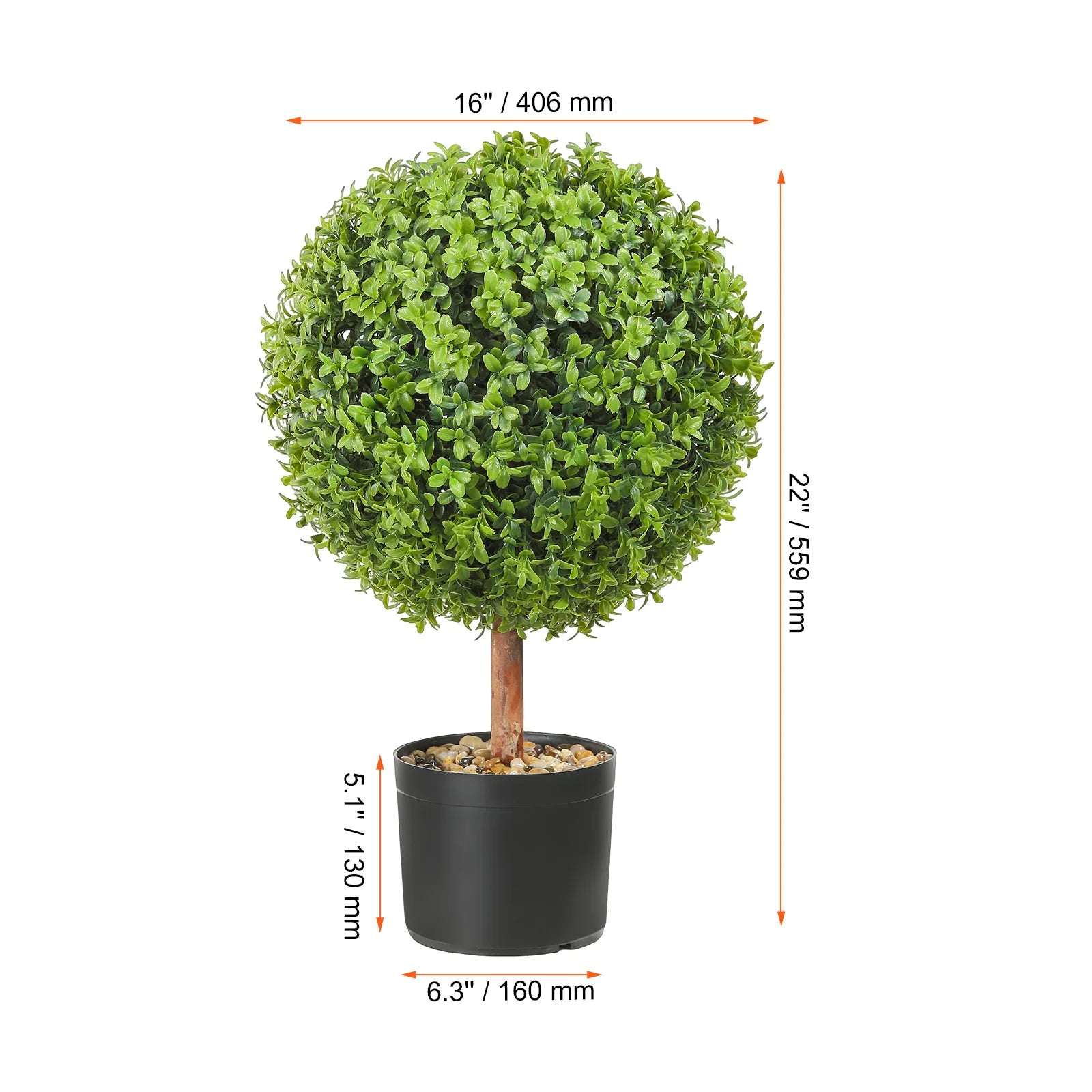 SucceBuy 1/2 peças Topário espiral de Buxus Artificial Boxwood Torre de Topo Alto 24/36/48 polegadas Decorativas Plantas Verdes Árvore de Plástico PE