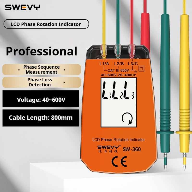 SW360 Trojfázový Tester Rotace