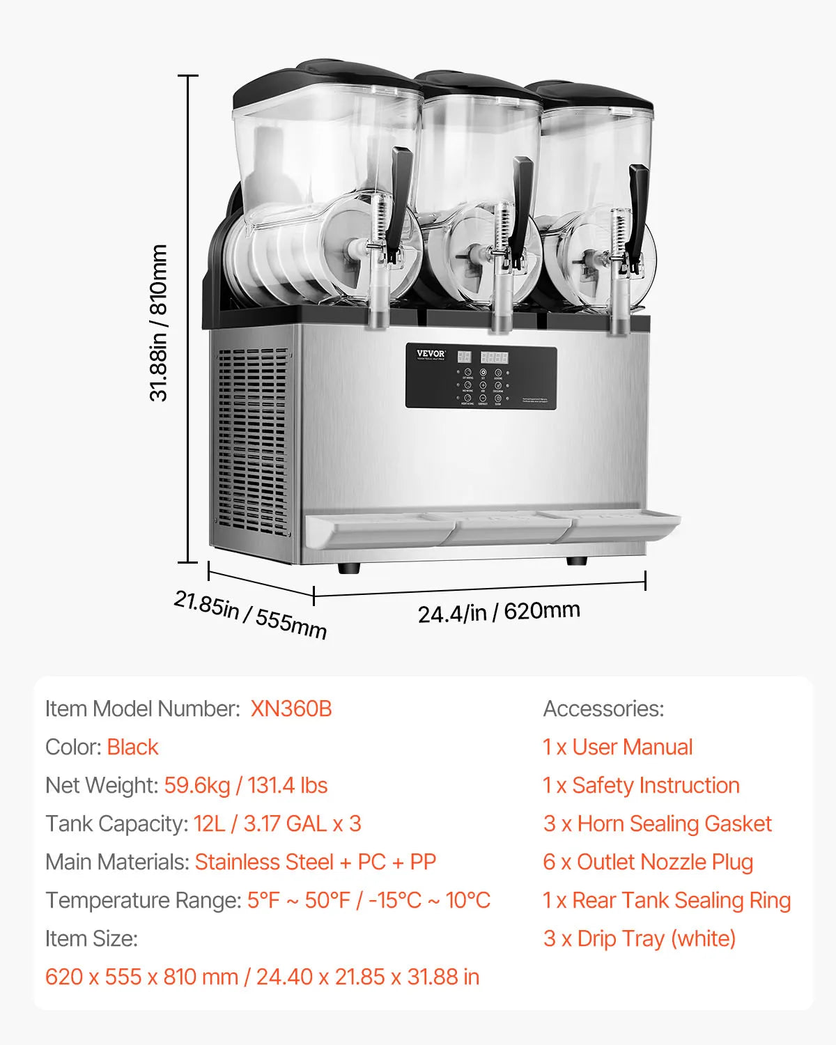 Επαγγελματική Μηχανή Slushy με 1–3 Δεξαμενές 3–36L για Κατασκευή Παγωμένων Ποτών