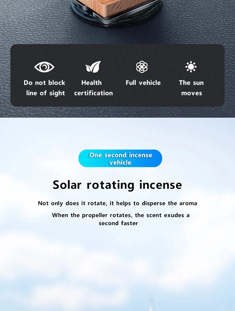 Car interior accessories solar airplane model center console decoration air freshener