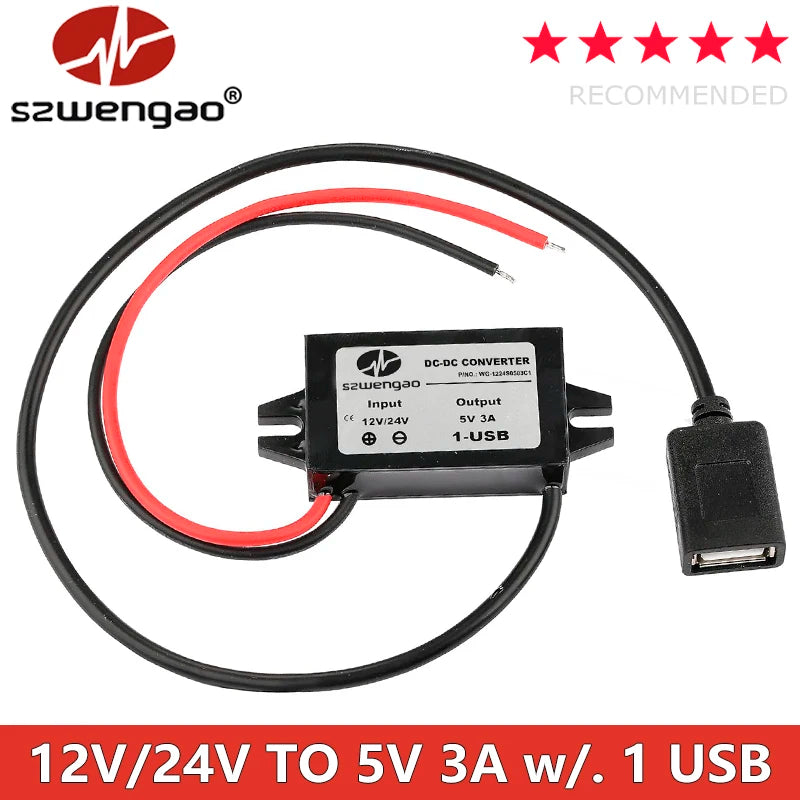 Měnič napětí 12/24 V na USB 5 V