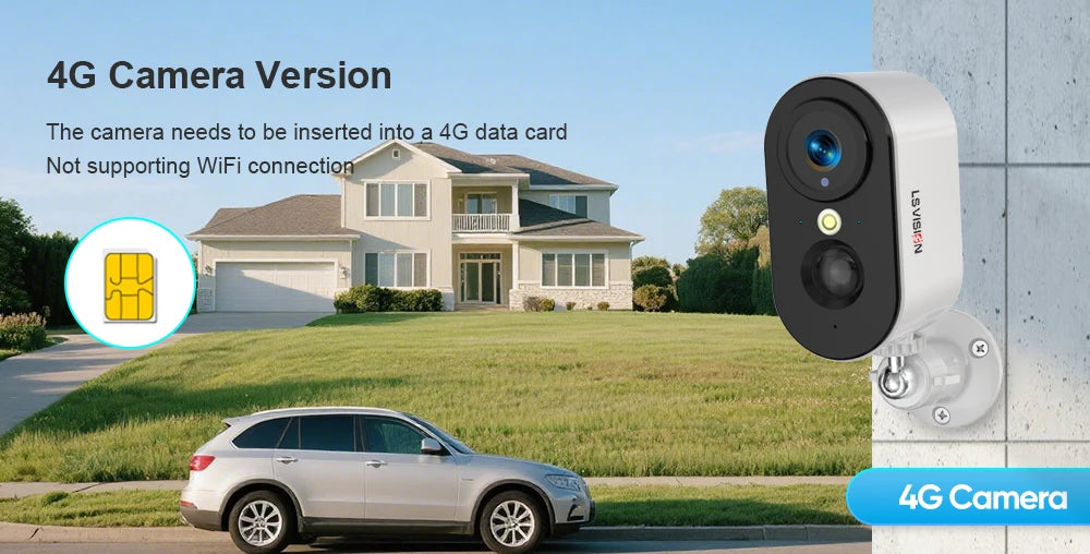 Telecamera di Sicurezza PTZ Wireless 4G 4MP con Batteria per Esterni CCTV