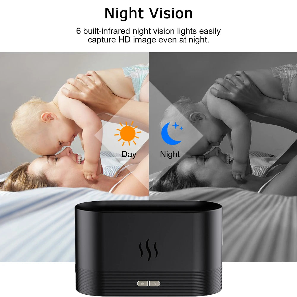 Mini camera Full HD 1080P WiFi-camera Mist humidifier Zijkantopname Home monitoring IR nachtzicht DVR monitoring Video bewegingsdetectie