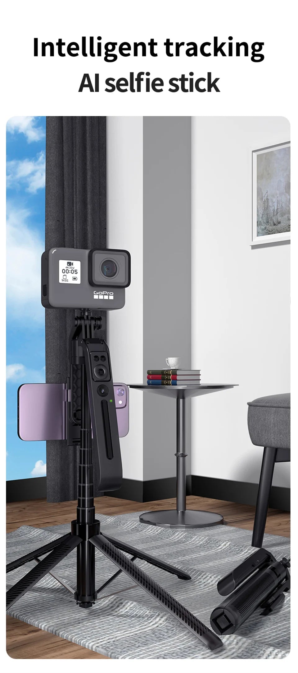 C12 Tripod Gimbal Stabilizer for Smartphone Cameras